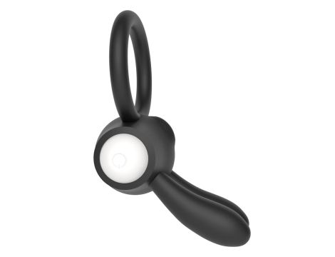 Power Clit Silicone Cockring Black - 4