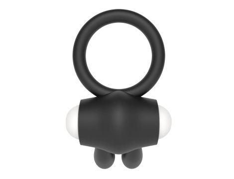 Power Clit Silicone Cockring Black - 5