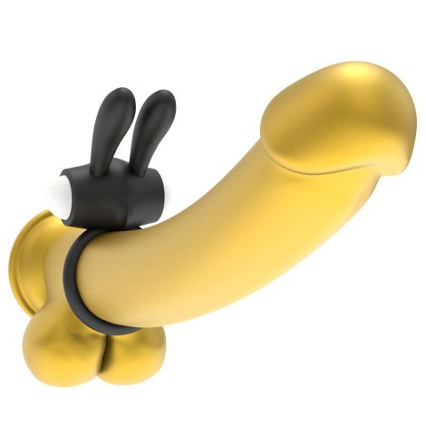 Power Clit Silicone Cockring Black - 2