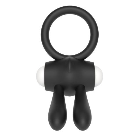 Power Clit Silicone Cockring Black - 3