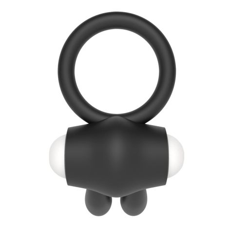 Power Clit Silicone Cockring Black - 5