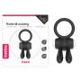 Power Clit Silicone Cockring Black - 2