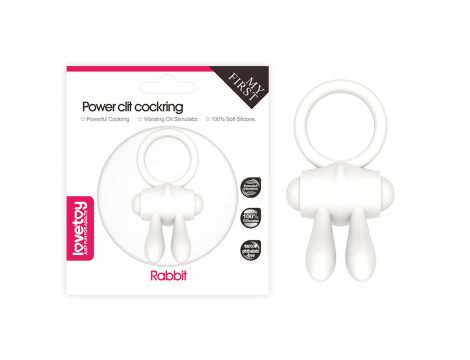 Power Clit Silicone Cockring White