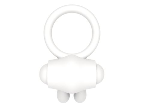 Power Clit Silicone Cockring White - 5