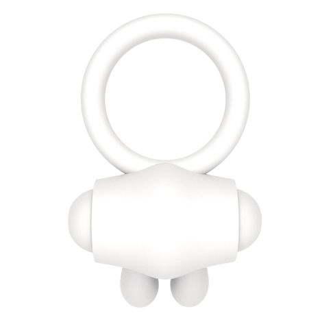 Power Clit Silicone Cockring White - 5