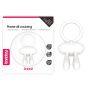 Power Clit Silicone Cockring White - 2