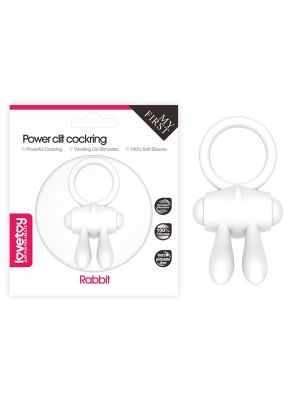 Power Clit Silicone Cockring White