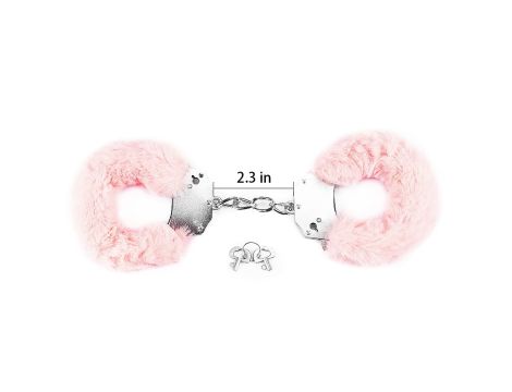 Fetish Pleasure Fluffy Handcuffs Pink - 2