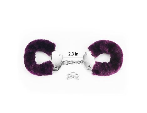 Fetish Pleasure Fluffy Handcuffs Purple - 2