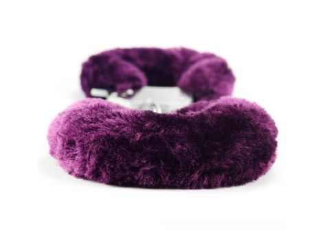 Fetish Pleasure Fluffy Handcuffs Purple - 4