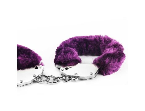 Fetish Pleasure Fluffy Handcuffs Purple - 5