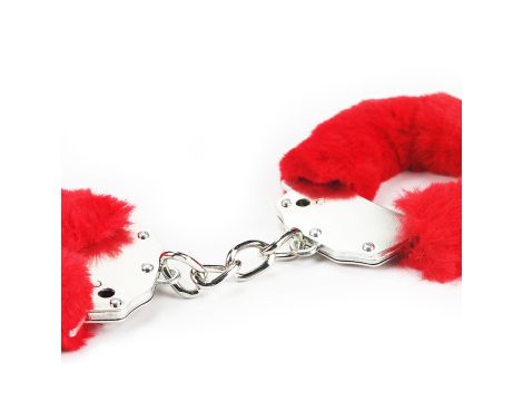 Fetish Pleasure Fluffy Handcuffs Red - 5