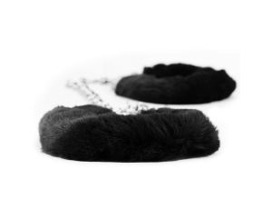 Fetish Pleasure Fluffy Leg Cuffs Black - image 2