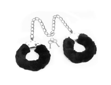 Fetish Pleasure Fluffy Leg Cuffs Black - 6