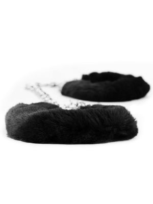 Fetish Pleasure Fluffy Leg Cuffs Black - image 2