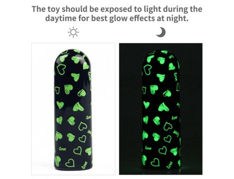 Rechargeable Glow-in-the-dark Heart Massager - 16