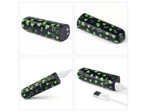 Rechargeable Glow-in-the-dark Heart Massager - 17