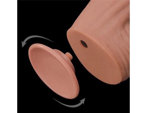 12'' King Sized Sliding Skin Dual Layer Dong - 3