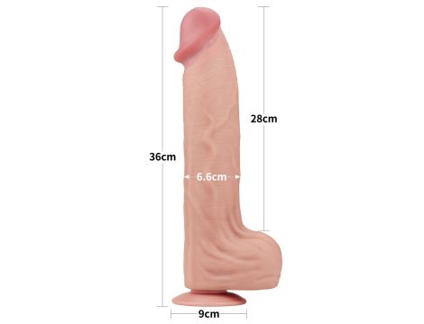 14'' King Sized Sliding Skin Dual Layer Dong - 3