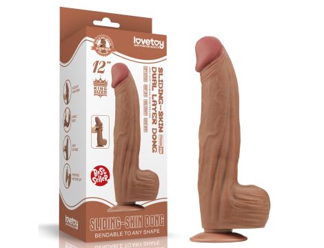 12'' King Sized Sliding Skin Dual Layer Dong Brown