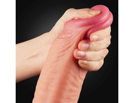 12"" Dual Layered Platinum Silicone Cock - 3