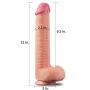 12"" Dual Layered Platinum Silicone Cock - 3