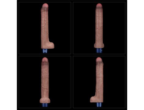 10.5" REAL SOFTEE Rechargeable Silicone Vibrating Dildo - 16