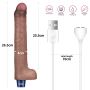 10.5" REAL SOFTEE Rechargeable Silicone Vibrating Dildo - 3