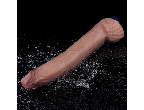 11" REAL SOFTEE Rechargeable Silicone Vibrating Dildo - 13