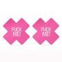 FUCK ME Cross Pattern Nipple Pasties (2 Pack) - 3