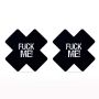 FUCK ME Cross Pattern Nipple Pasties (2 Pack) - 4