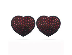 Reusable Red Diamond Heart Nipple Pasties