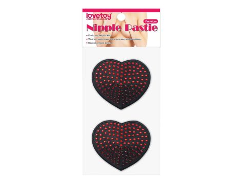 Reusable Red Diamond Heart Nipple Pasties - 2