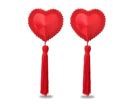 Reusable Red Heart Tassels Nipple Pasties