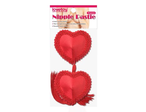 Reusable Red Heart Tassels Nipple Pasties - 2