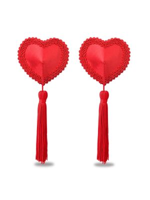 Reusable Red Heart Tassels Nipple Pasties