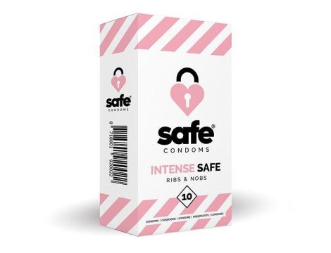 SAFE - Condoms Intense Safe Ribs & Nobs (10 pcs)