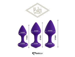 FeelzToys - Bibi Butt Plug Set 3 pcs Purple - image 2