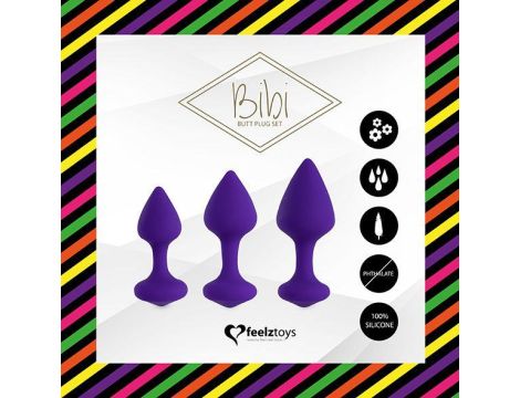 FeelzToys - Bibi Butt Plug Set 3 pcs Purple - 3