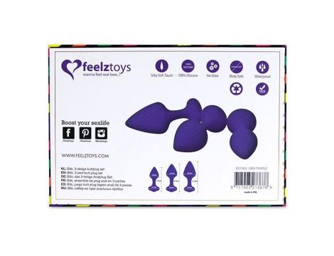 FeelzToys - Bibi Butt Plug Set 3 pcs Purple - 5