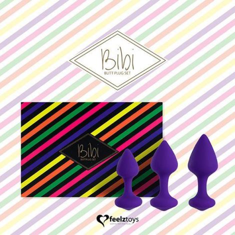 FeelzToys - Bibi Butt Plug Set 3 pcs Purple - 4