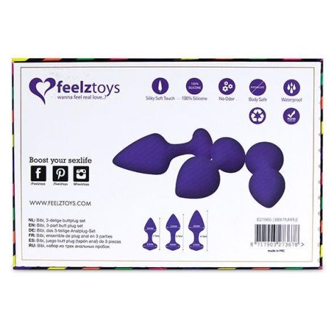 FeelzToys - Bibi Butt Plug Set 3 pcs Purple - 5