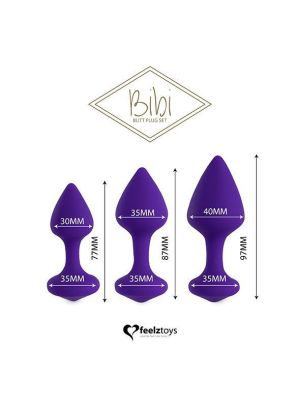 FeelzToys - Bibi Butt Plug Set 3 pcs Purple - image 2