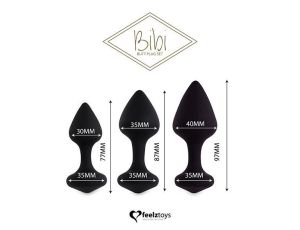 FeelzToys - Bibi Butt Plug Set 3 pcs Black - image 2