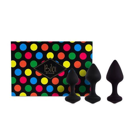 FeelzToys - Bibi Butt Plug Set 3 pcs Black