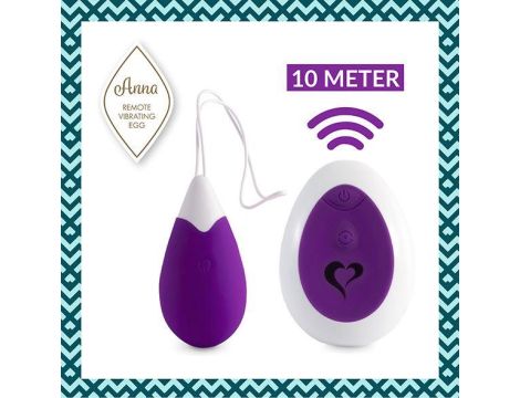 FeelzToys - Anna Vibrating Egg Remote Deep Purple