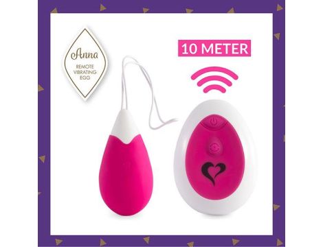 FeelzToys - Anna Vibrating Egg Remote Deep Pink