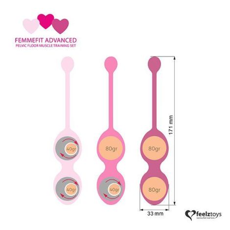 FeelzToys - FemmeFit Advanced Pelvic Muscle Training Set 3 pcs - 5