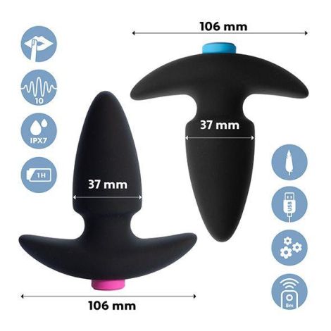 FeelzToys - FunkyButts Remote Controlled Butt Plug Set for Couples - 2