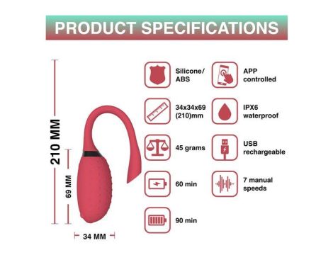 Magic Motion - Fugu Smart Wearable Vibrator Red - 7